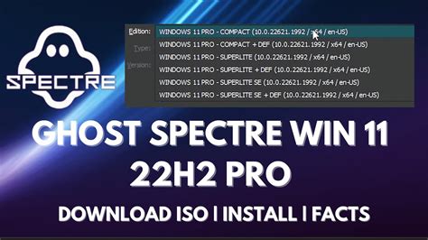 Ghost Spectre Windows 11 Superlite & Compact (Windows 11 Lite) 22H2