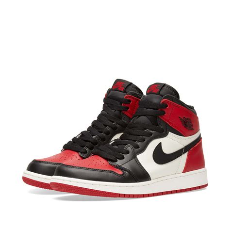 Nike Air Jordan 1 Retro High OG GS Red, Black & White | END.