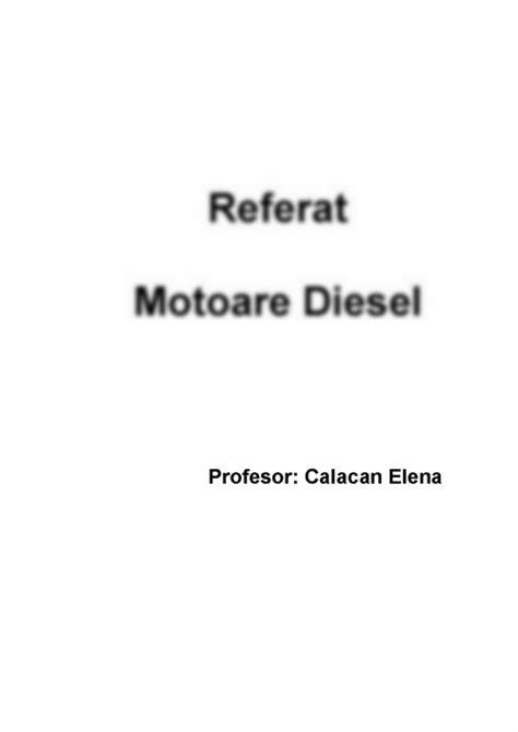 Referat: Motorul Diesel (#121356)