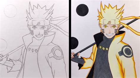 How to Draw Naruto Sage Six Paths - Naruto - YouTube