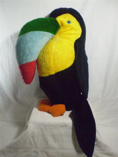 Jumbo HUGE 2'ft. (62cm) Colorful Rainforest Toucan Bird Stuffed Plush ...