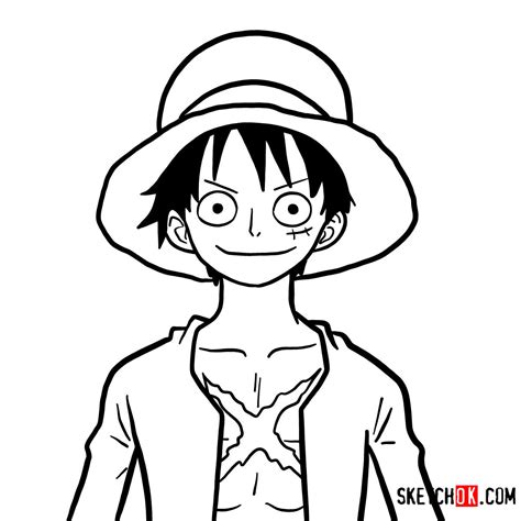 Monkey D Luffy One Piece Drawing Easy