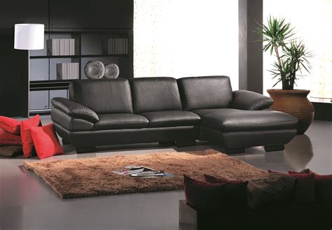 Modern Sectional Upholstered in Real Leather San Antonio Texas Beverly ...