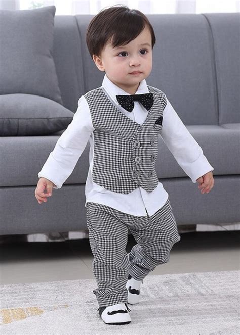 Kid's Clothing Set Baba Suit Boy Clothing Set Three Piece Boy Baba Suit ...