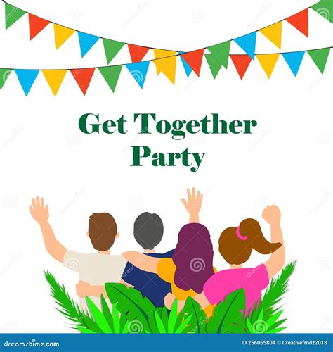 Get Together Party Invitation Card Design Stock Vector - Illustration ...