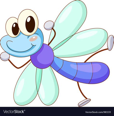 Cute dragonfly Royalty Free Vector Image - VectorStock