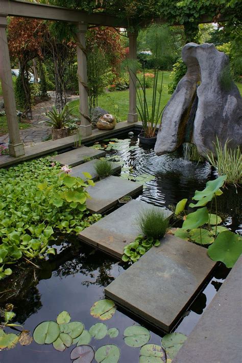 Entry pond | Japanese garden design, Pond design, Koi pond design