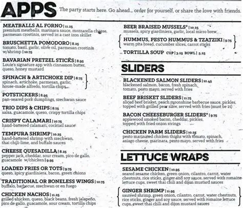 Bar Louie Menu, Menu for Bar Louie, Northfield, Denver - Urbanspoon/Zomato