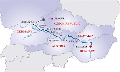 Danube River Cruise Map – Map Of The Usa With State Names