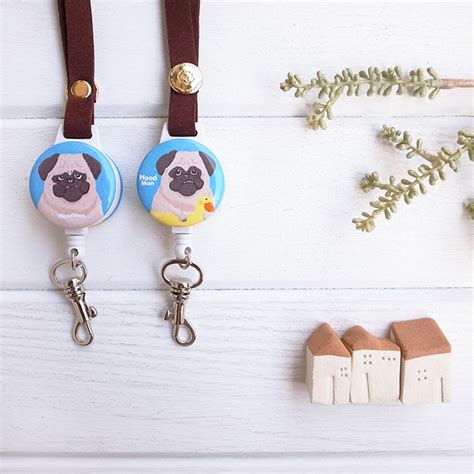 Pug, Extendable card holder Id Badge Holders, Pugs, Card Holder ...