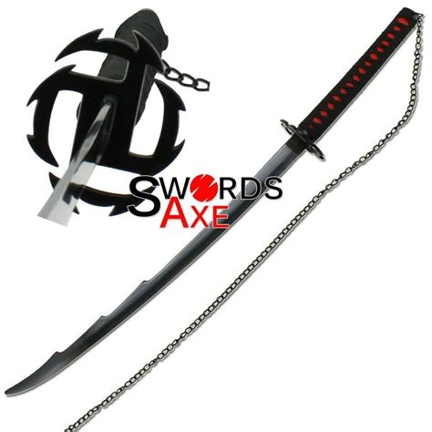 Ninja Sword Japanese Bleach Anime Samurai Dark Soul Spiked Blade Black ...