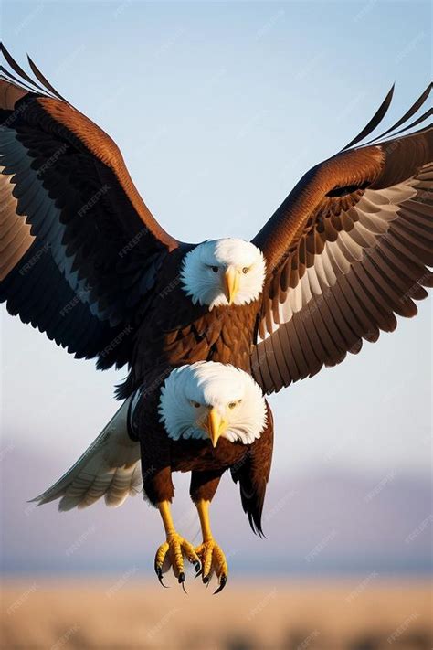 Premium AI Image | bald eagle in flight HD 8K wallpaper Stock ...