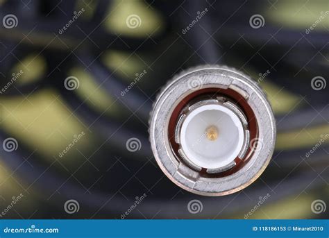 BNC coaxial connector stock image. Image of equipment - 118186153