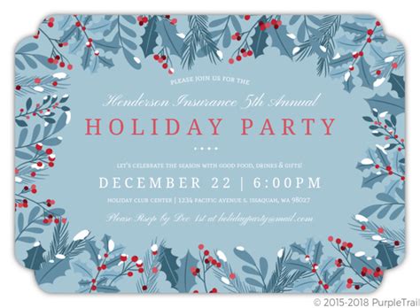 Office Holiday Party Invitation Wording ideeën van PurpleTrail | Simple