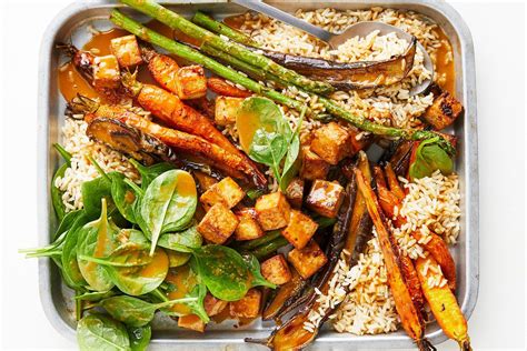 Sweet soy tofu and vegie tray bake