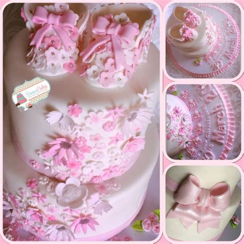 Pink baptism/christening cake | Christening cake, Cake, Desserts