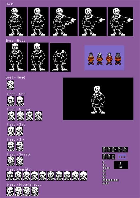 Underswap Papyrus Spritesheet. by EllistandarBros on DeviantArt