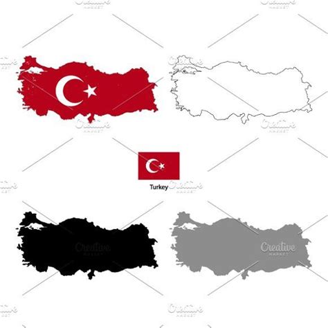 Turkey country silhouettes | Turkey country, Graphic illustration, Free ...