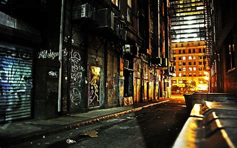 Download Dark Alleyway at Night Wallpaper | Wallpapers.com