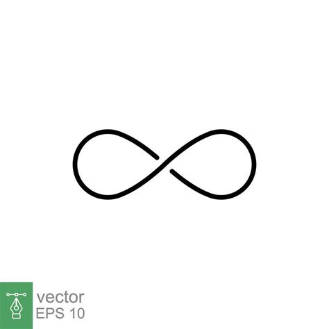 Infinity icon. Simple outline style. Loop, infinite, endless sign ...