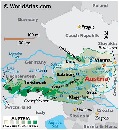 Mapas de Austria - Atlas del Mundo