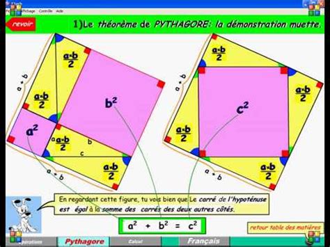 Démonstration du théorème de Pythagore - YouTube