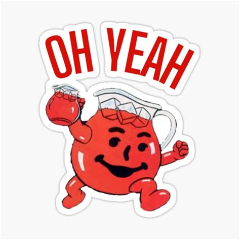 "Koolaid man Oh Yeah" Sticker for Sale by propellerhat | Redbubble