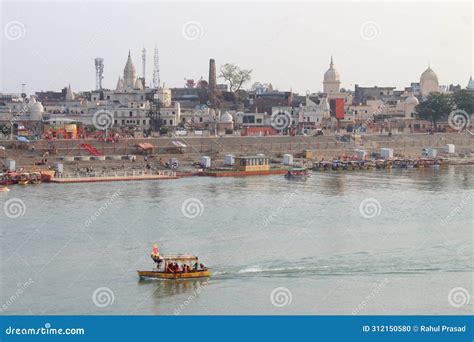 Saryu River Ghats In Ayodhya Dhaam At Ayodhya, Uttar Pradesh, India ...