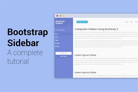 Step-by-Step Bootstrap Sidebar Tutorial with Sidebar Templates ...