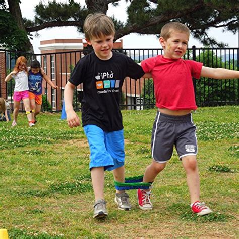 Joyousa Three Legged Race - Set of 4 Bands with Velcro Strap - Fun 3 ...