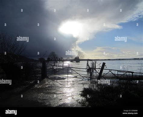 somerset levels flooding Stock Photo - Alamy