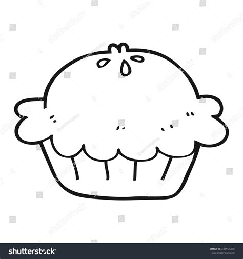 Freehand Drawn Black White Cartoon Pie Stock Vector (Royalty Free ...