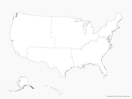 Blank US Regions Map