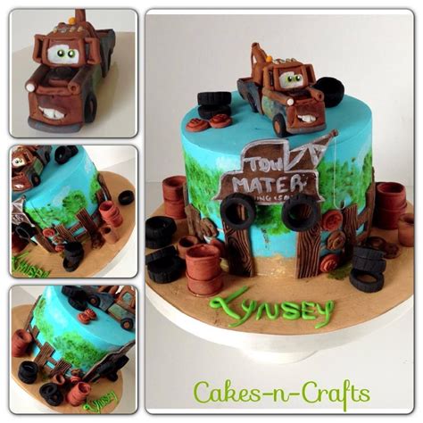 Tow Mater - Cakes-n-Crafts | Disney cars cake, Mater cake, Cookie cake ...