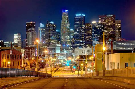 Los Angeles Skyline NIGHT View From East LA Signed Print | Etsy