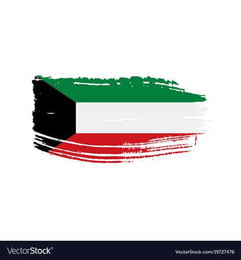 Kuwait flag Royalty Free Vector Image - VectorStock