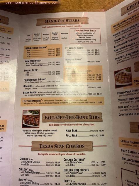 Menu at Texas Roadhouse pub & bar, Bloomingdale