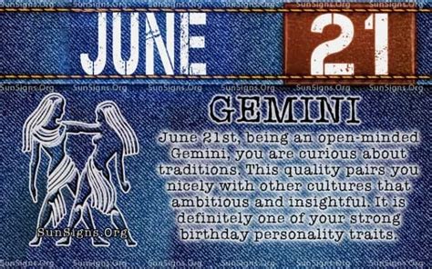 June 21 Zodiac Horoscope Birthday Personality - SunSigns.Org