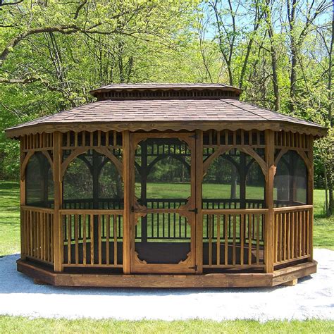 Pine Oval Gazebo | Backyard gazebo, Gazebo, Garden gazebo