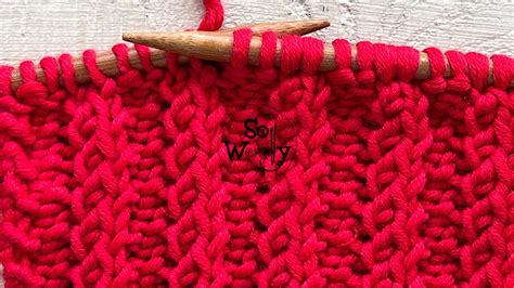 How to knit a One-row stitch pattern for Scarves (reversible and it ...