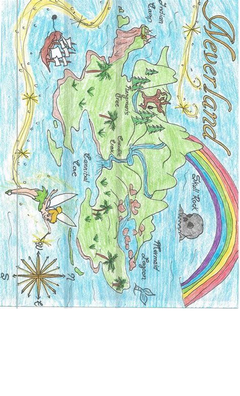 Neverland Map Drawing (2) by julietcapulet432 on DeviantArt