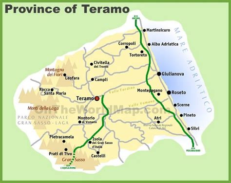 Province of Teramo map | Teramo, Map, Italy