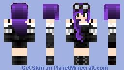 Purple Hair Girl Minecraft Skin