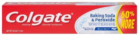 Colgate Baking Soda and Peroxide Whitening Toothpaste, 4 oz (Pack of 4 ...