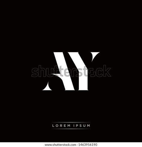 Ay Y Logo Monogram Black White Stock Vector (Royalty Free) 1463956190 ...