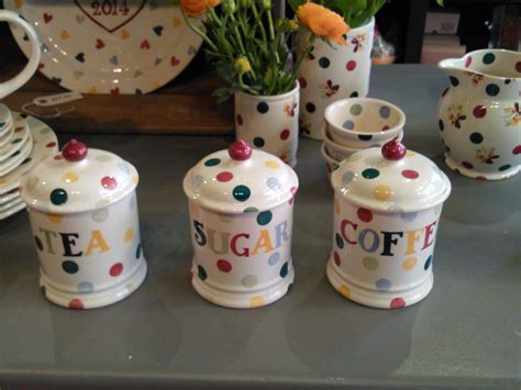 Emma Bridgewater Polka Dot Range - Polka Dot TEA, COFFEE and SUGAR ...