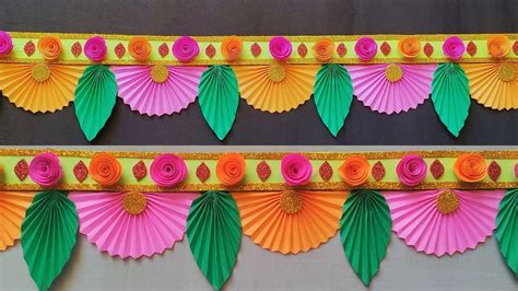 DIY Door Hanging Toran For Diwali| Diwali Decoration Ideas| Paper ...