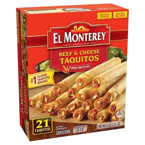 El Monterey Frozen Beef And Cheese Taquitos - 21ct : Target