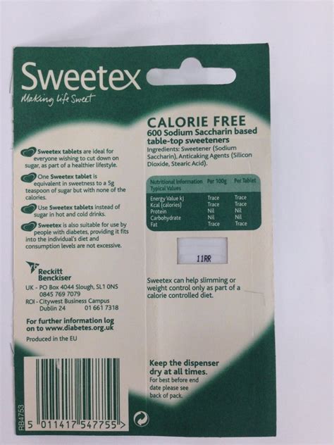 Sweetex CALORIE FREE Sweeteners 600 Tablets ~ FREE SHIPPING WORLD WIDE