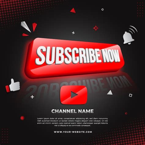 Diseño de banner de promoción de suscripción ahora de youtube | Vector ...